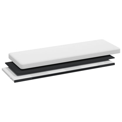 Panca Portaoggetti Pieghevole Bianca in PVC | homemem39