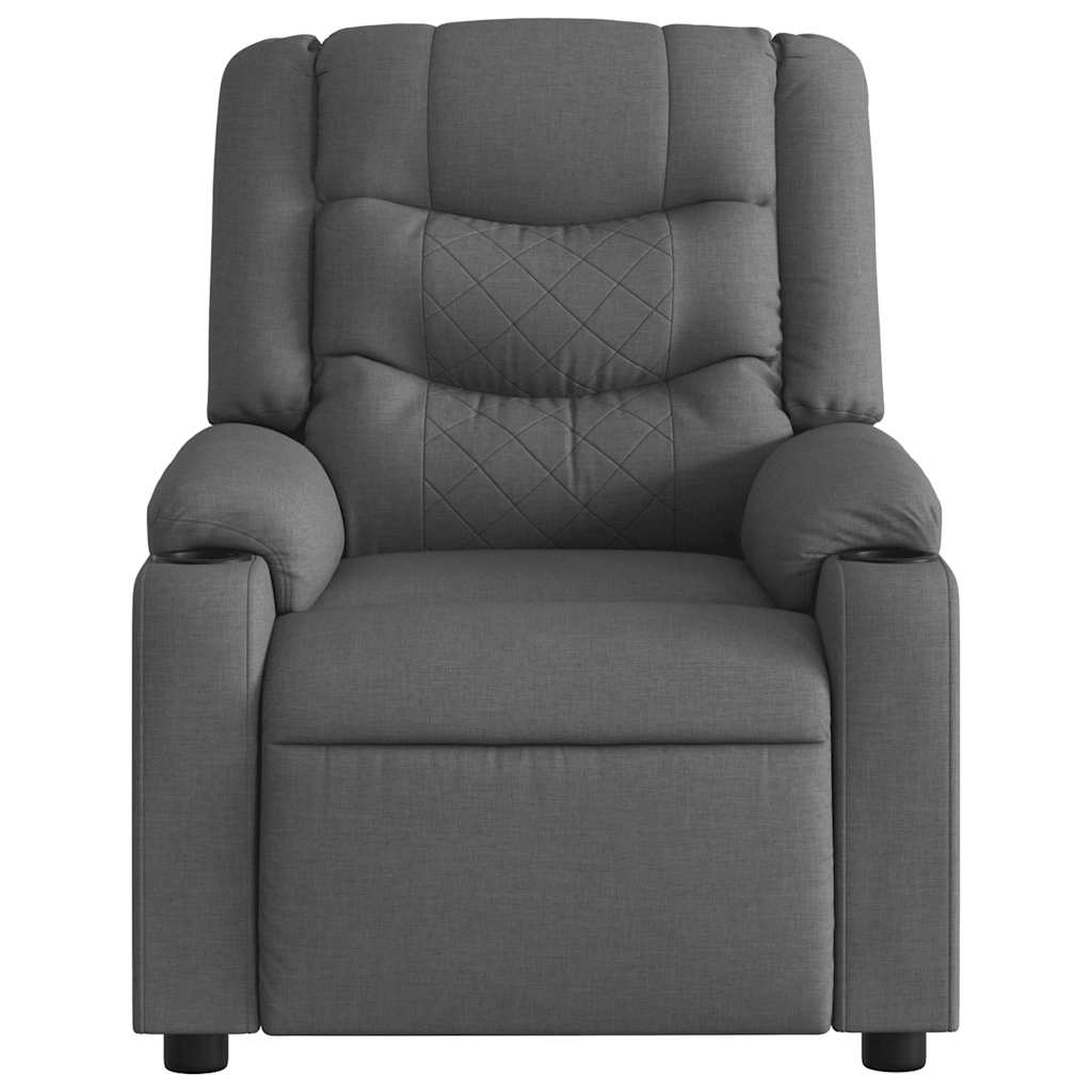 Poltrona Elettrica Reclinabile Grigio Scuro in Tessuto | homemem39