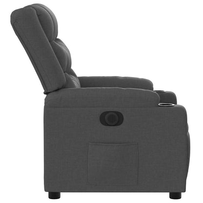 Poltrona Elettrica Reclinabile Grigio Scuro in Tessuto | homemem39