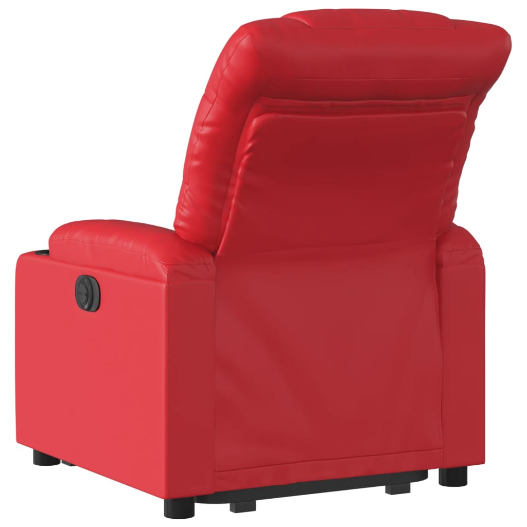 Poltrona Alzapersona Reclinabile Rosso in Similpelle | homemem39
