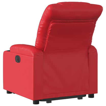 Poltrona Alzapersona Reclinabile Rosso in Similpelle | homemem39