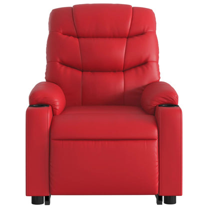 Poltrona Alzapersona Reclinabile Rosso in Similpelle | homemem39