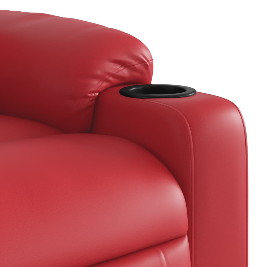 Poltrona Alzapersona Reclinabile Rosso in Similpelle | homemem39
