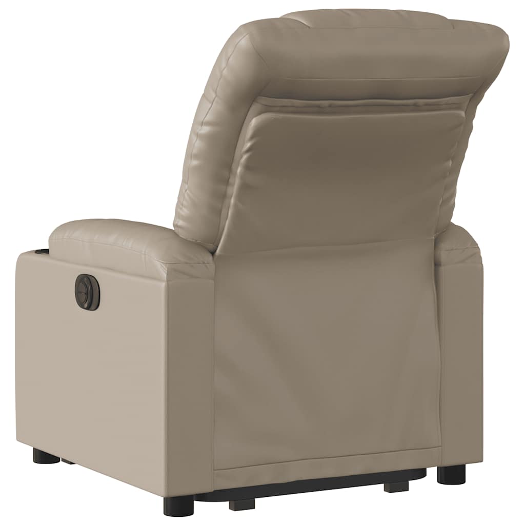 Poltrona Alzapersona Reclinabile Cappuccino in Similpelle | homemem39