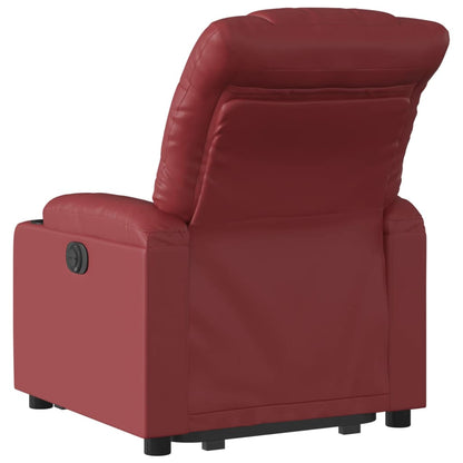 Poltrona Alzapersona Reclinabile Rosso Vino in Similpelle | homemem39