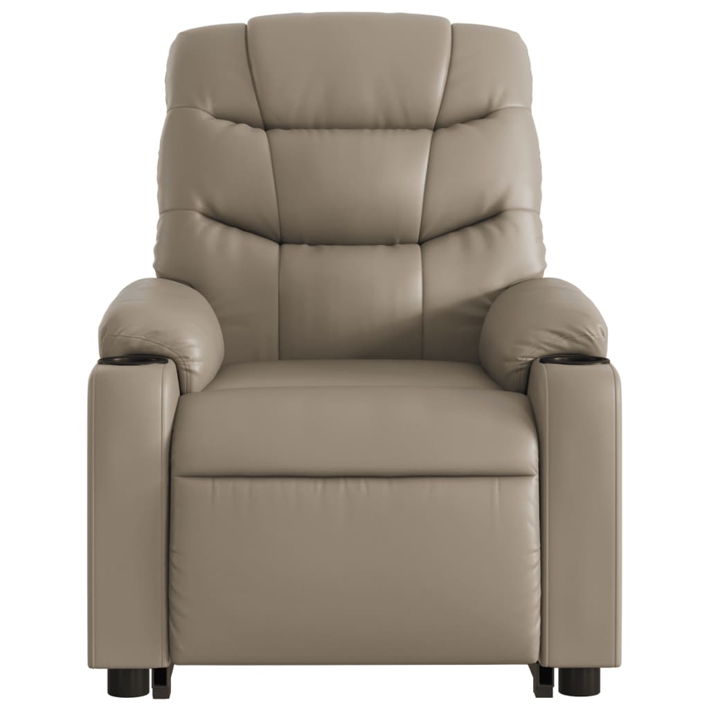 Poltrona Alzapersona Reclinante Elettrica Cappuccino Similpelle | homemem39