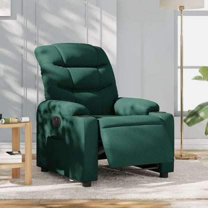 Poltrona Elettrica Reclinabile Verde Scuro in Tessuto | homemem39