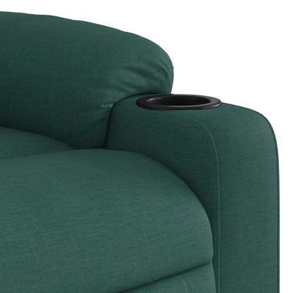 Poltrona Alzapersona Reclinabile Verde Scuro in Tessuto | homemem39