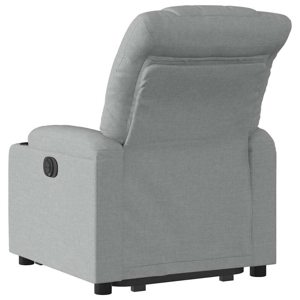 Poltrona Reclinante Alzapersona Elettrica Grigio Chiaro Tessuto | homemem39