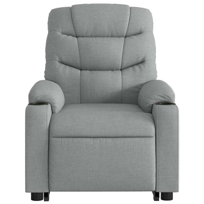 Poltrona Reclinante Alzapersona Elettrica Grigio Chiaro Tessuto | homemem39