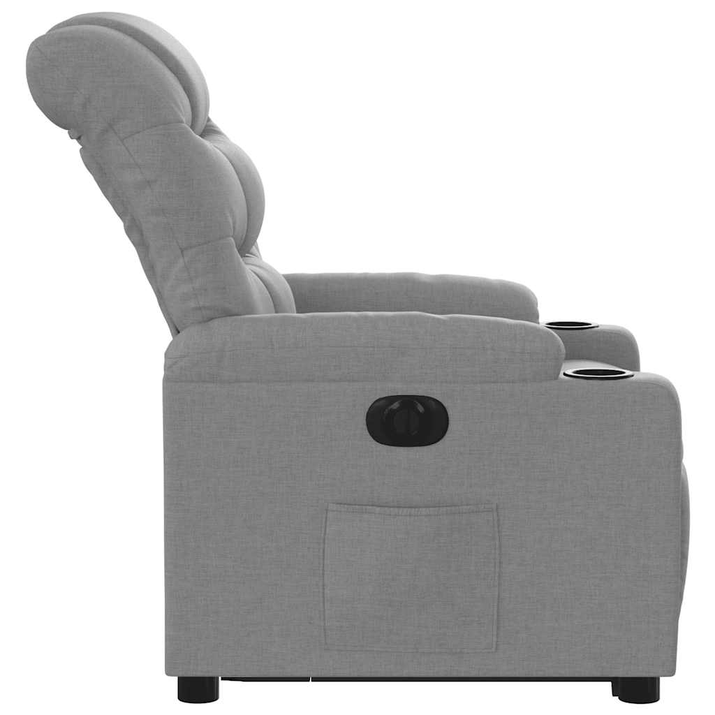 Poltrona Reclinante Alzapersona Elettrica Grigio Chiaro Tessuto | homemem39