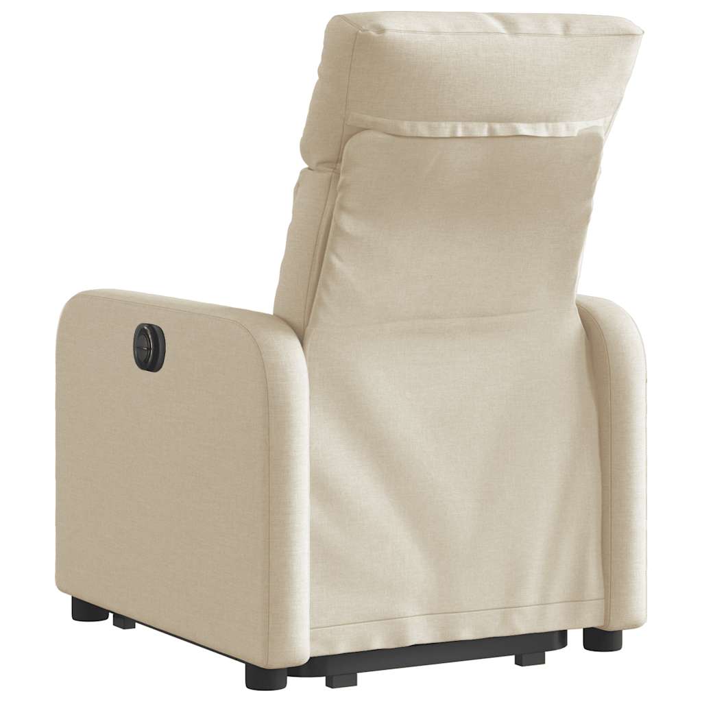 Poltrona Alzapersona Reclinabile Crema in Tessuto | homemem39