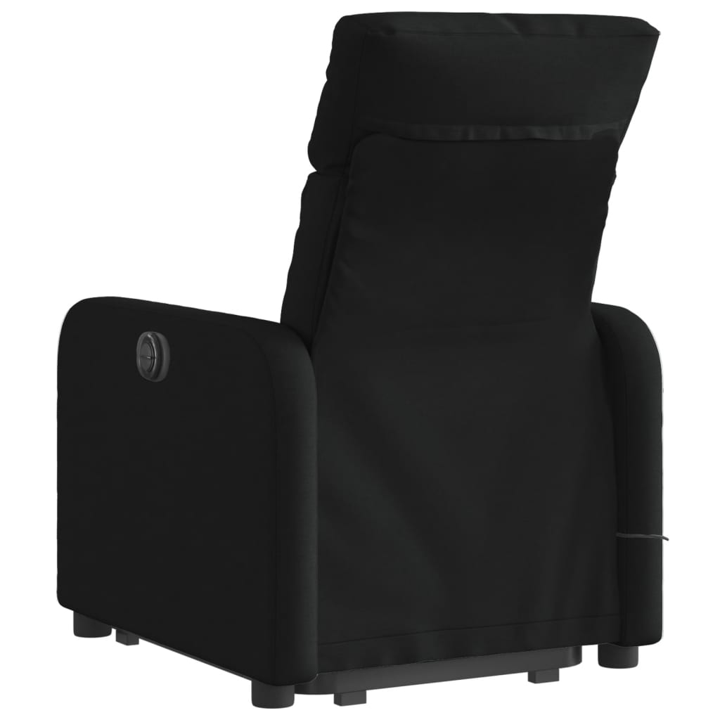 Black Reclining Massage Lift Chair in Fabric