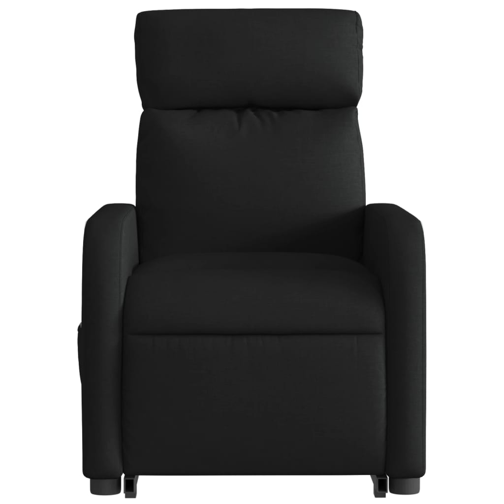 Black Reclining Massage Lift Chair in Fabric