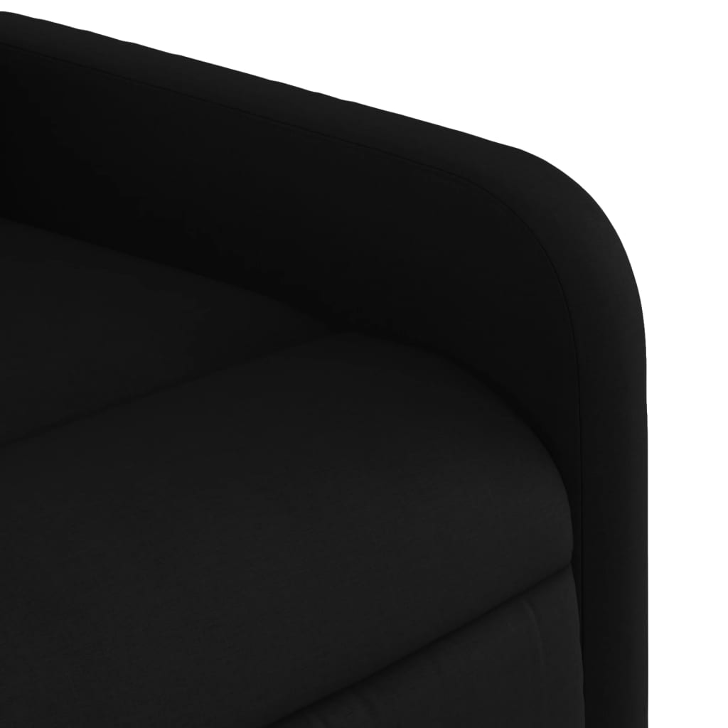 Black Reclining Massage Lift Chair in Fabric