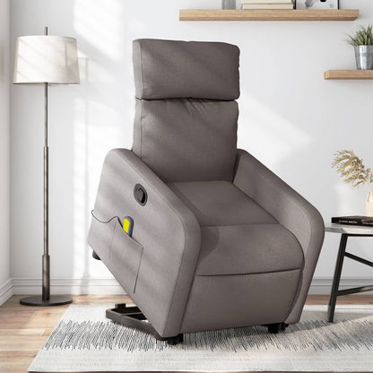 Reclining Massage Lift Chair - Taupe Fabric