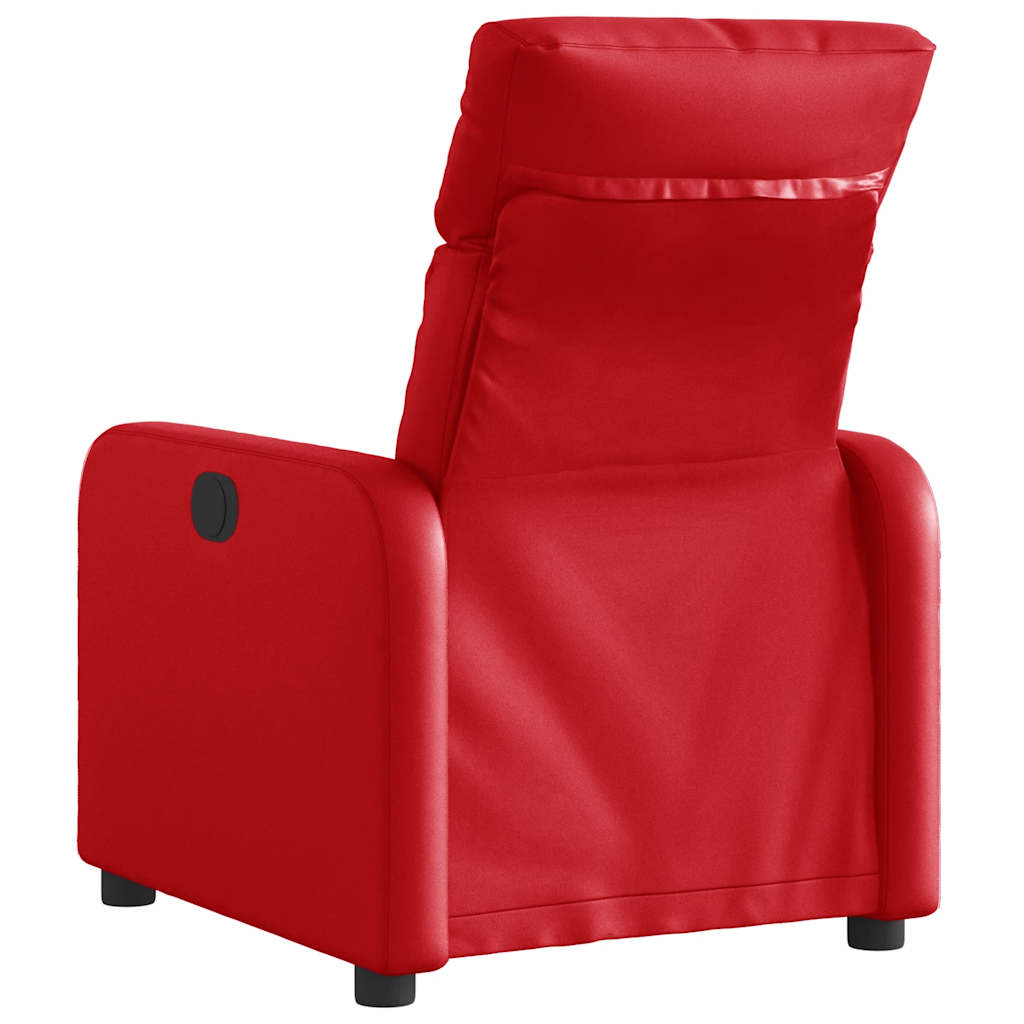 Poltrona Reclinabile Elettrica Rossa in Similpelle | homemem39