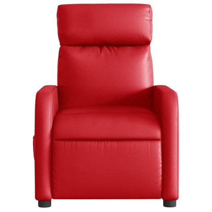Poltrona Massaggio Elettrica Reclinabile Rosso Similpelle | homemem39