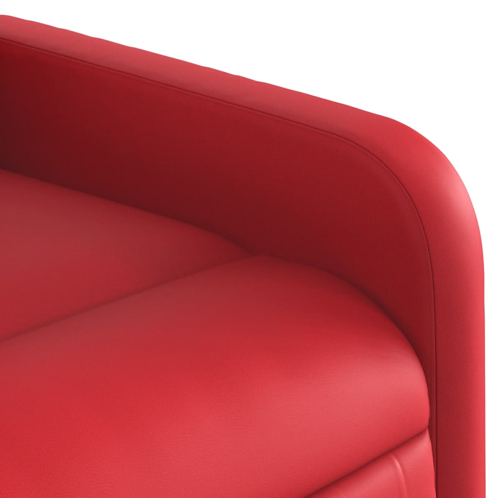 Poltrona Massaggio Elettrica Reclinabile Rosso Similpelle | homemem39