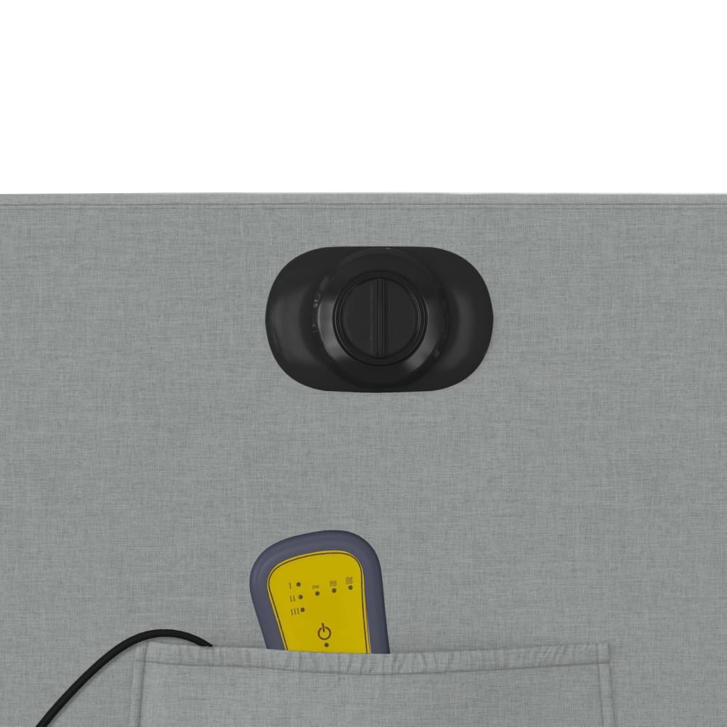 Poltrona Reclinabile Massaggio Elettrica Grigio Chiaro Tessuto - homemem39