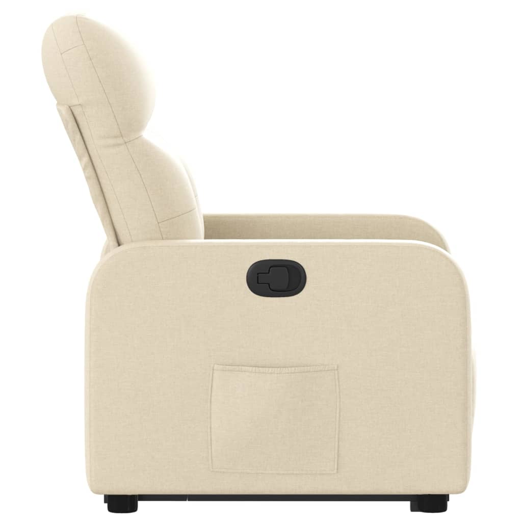 Cream Reclining Lift Armchair in Fabric