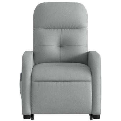 Reclining Massage Lift Chair Light Gray Fabric