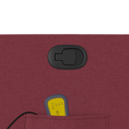 Poltrona Alzapersona Massaggio Reclinabile Rosso Vino Tessuto - homemem39