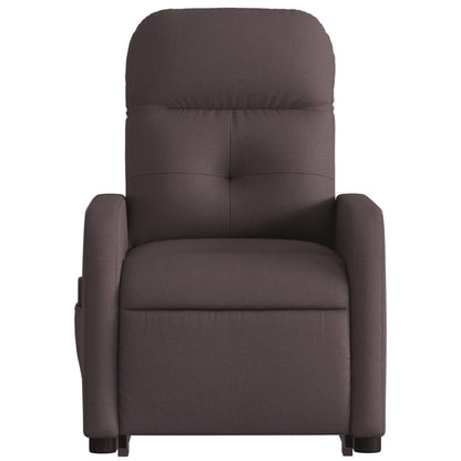 Reclining Massage Lift Chair Dark Brown Fabric