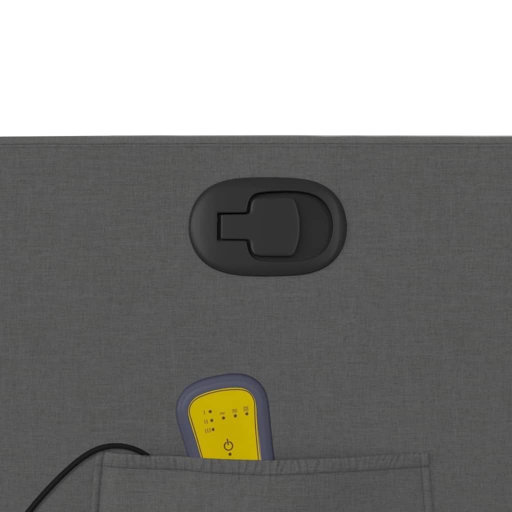 Poltrona reclinabile massaggiante in tessuto grigio scuro - homemem39
