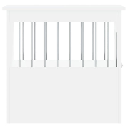 Gabbia Cani da Arredamento Bianca 45x62x59cm Legno Multistrato - homemem39
