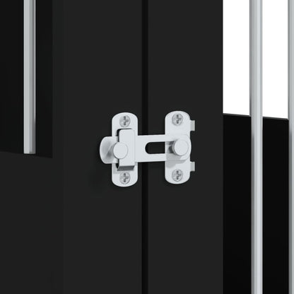 Gabbia Cani da Arredamento Nera 55x75x65cm Legno Multistrato - homemem39