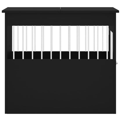 Gabbia Cani Arredamento Nera 64,5x80x71cm Legno Multistrato
