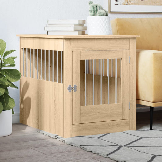 Gabbia Cani Arredamento Rovere Sonoma 64,5x80x71cm Multistrato | homemem39