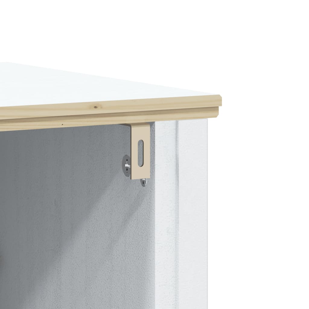 Set Mobili da Bagno 2 pz BERG Bianco in Legno Massello di Pino | homemem39
