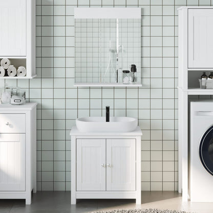 Set Mobili da Bagno 2 pz BERG Bianco in Legno Massello di Pino | homemem39