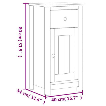 Set Mobili da Bagno 3 pz BERG Bianco in Legno Massello di Pino | homemem39
