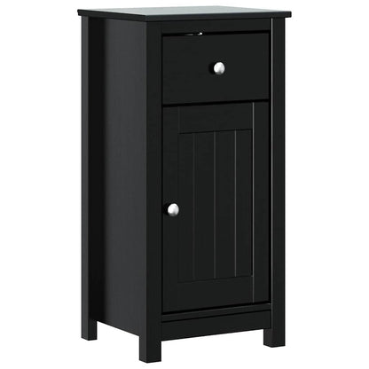 Set Mobili da Bagno 3 pz BERG Nero in Legno Massello di Pino | homemem39