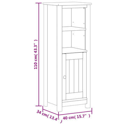 Set Mobili da Bagno 3 pz BERG Bianco in Legno Massello di Pino | homemem39