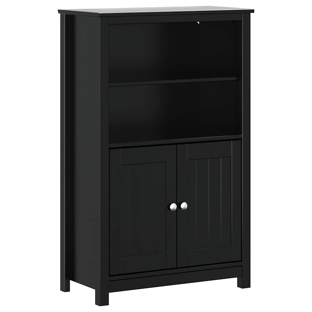 Set Mobili da Bagno 3 pz BERG Nero in Legno Massello di Pino | homemem39