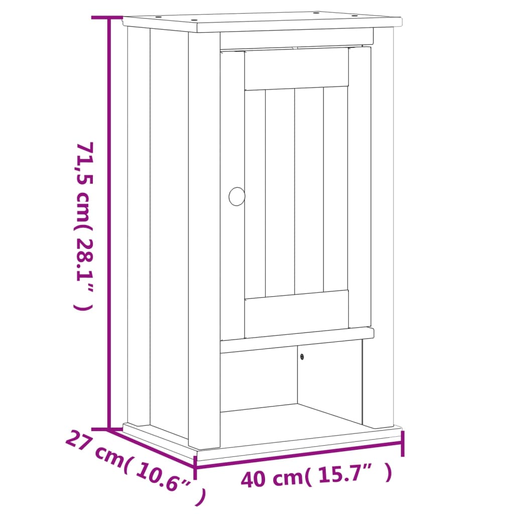 Set Mobili da Bagno 3 pz BERG Bianco in Legno Massello di Pino | homemem39