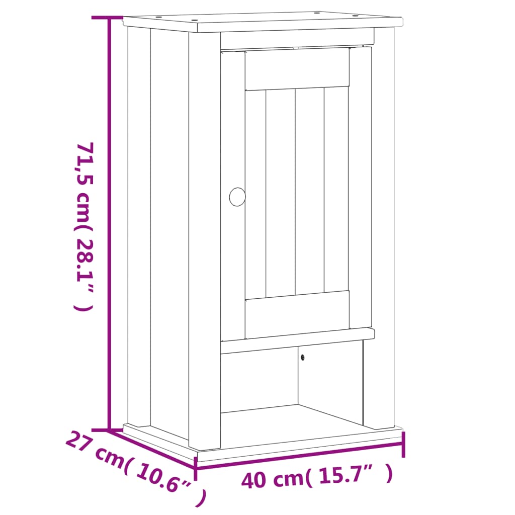 Set Mobili da Bagno 3 pz BERG Nero in Legno Massello di Pino | homemem39