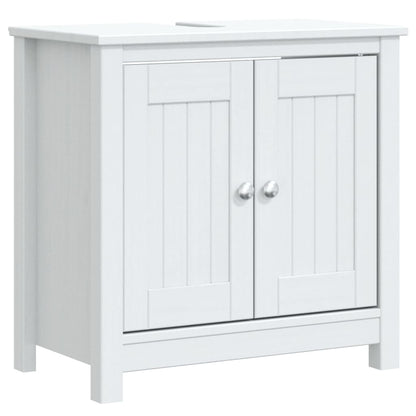 Set Mobili da Bagno 4 pz BERG Bianco in Legno Massello di Pino | homemem39