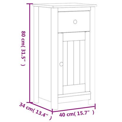 Set Mobili da Bagno 4 pz BERG Nero in Legno Massello di Pino | homemem39
