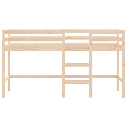 Letto Soppalco con Scala Bambini 90x200 cm Legno Massello Pino - homemem39