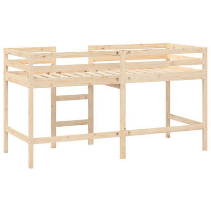 Letto Soppalco con Scala Bambini 90x200 cm Legno Massello Pino - homemem39