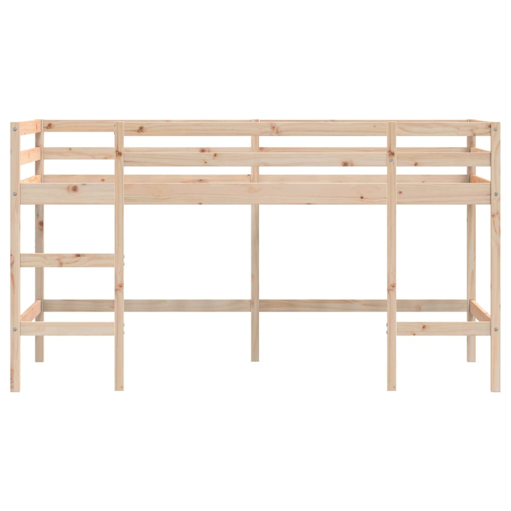 Letto Soppalco con Scala Bambini 80x200cm Massello Pino | homemem39