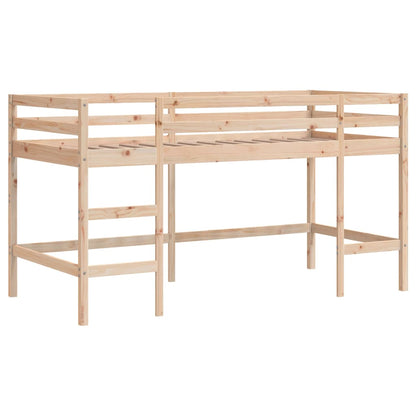 Letto Soppalco con Scala Bambini 90x200 cm Legno Massello Pino - homemem39