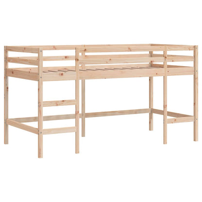 Letto Soppalco con Scala Bambini 90x190 cm Legno Massello Pino | homemem39