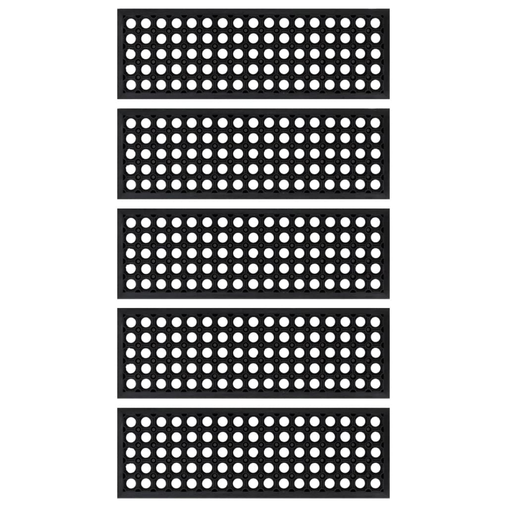 Tappetino per Scale 5 pz 25x75 cm in Gomma | homemem39
