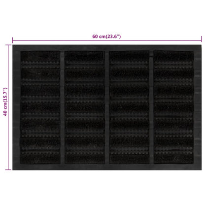 Zerbino Rettangolare 40x60 cm in Gomma e Fibra di Cocco - homemem39